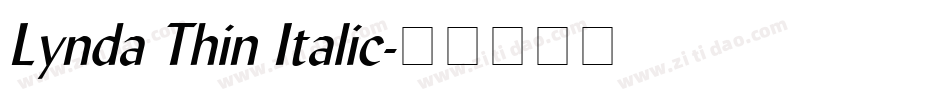 Lynda Thin Italic字体转换